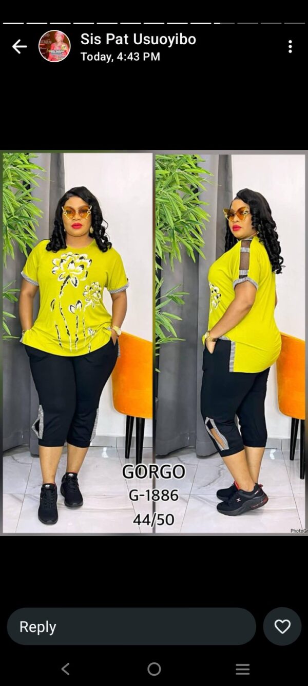 Quality stock ladies 2piece available in all sizes.